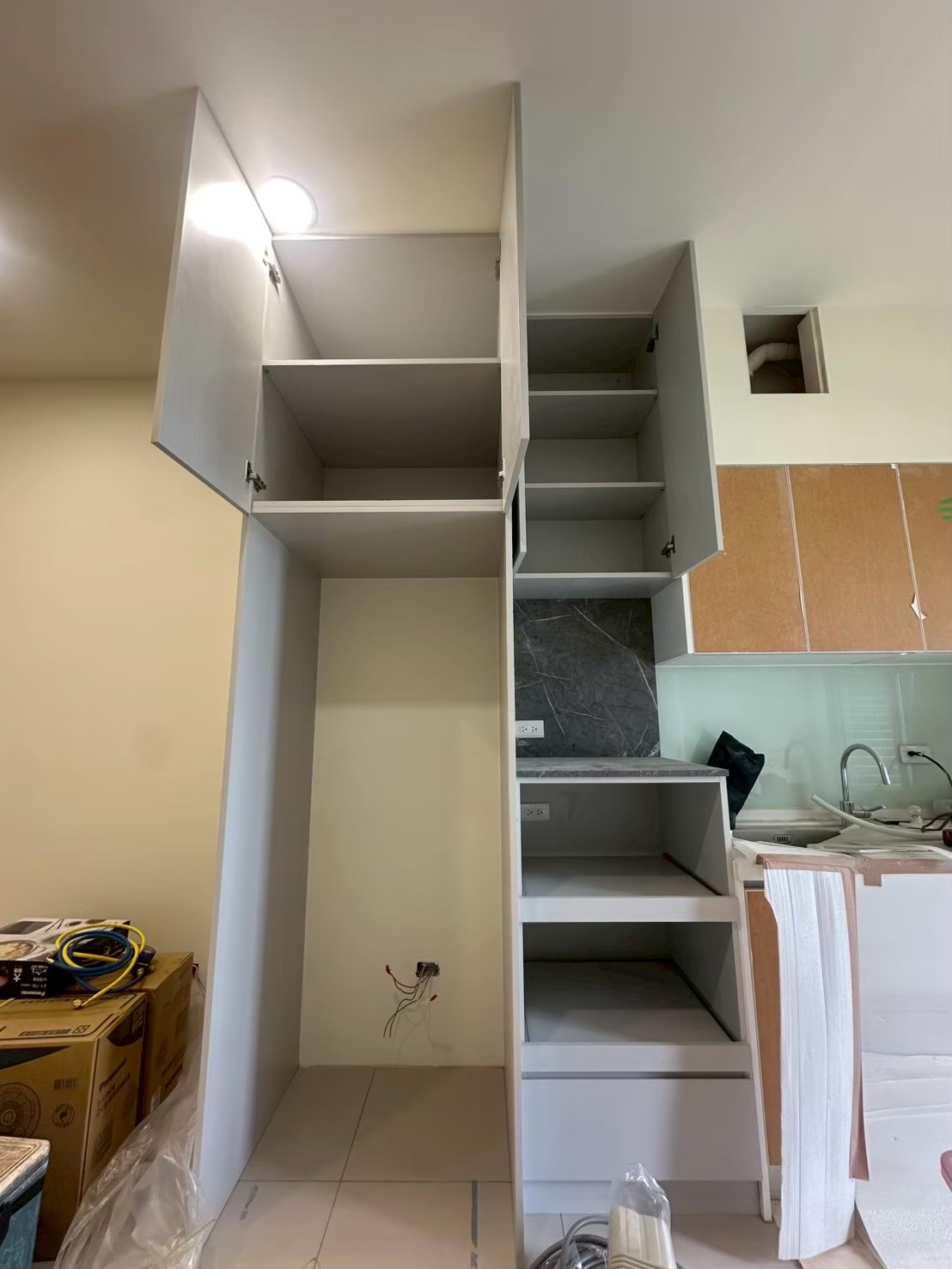 春福興波_蕭宅_廚房電器櫃_開 春福興波_蕭宅_廚房電器櫃_開