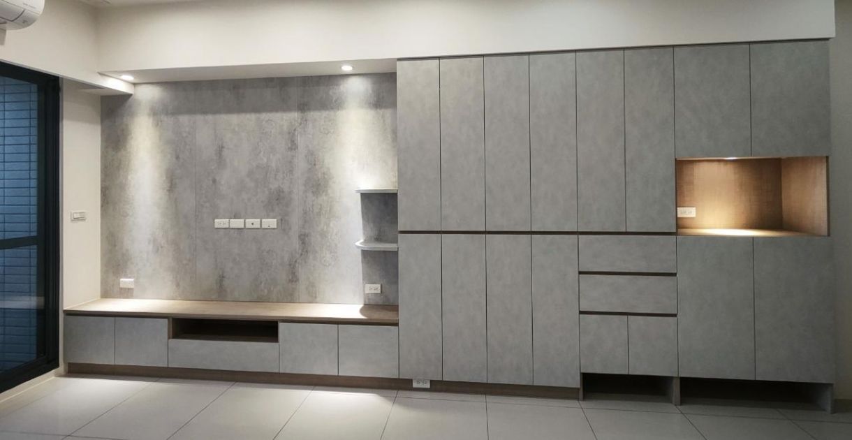 富宇世紀美｜電視櫃、玄關高櫃與房間收納的系統櫃案例